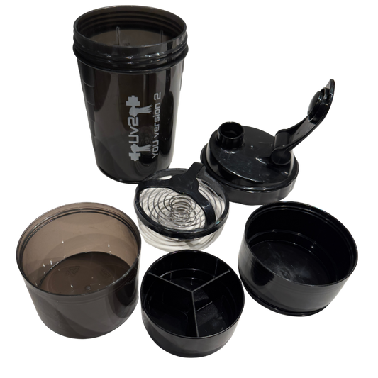 Shaker 500ml med oppbevaring