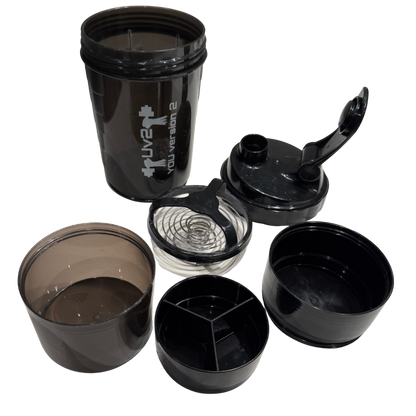 Shaker 500ml med oppbevaring